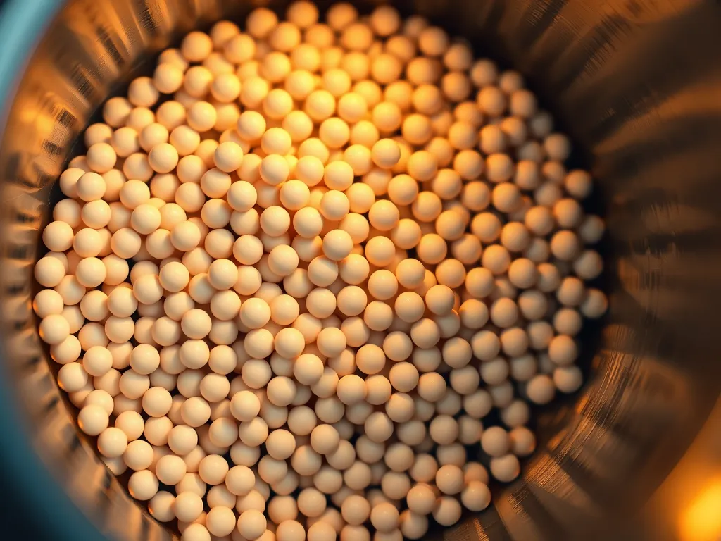 Pharmaceutical pellets in coating drum macro